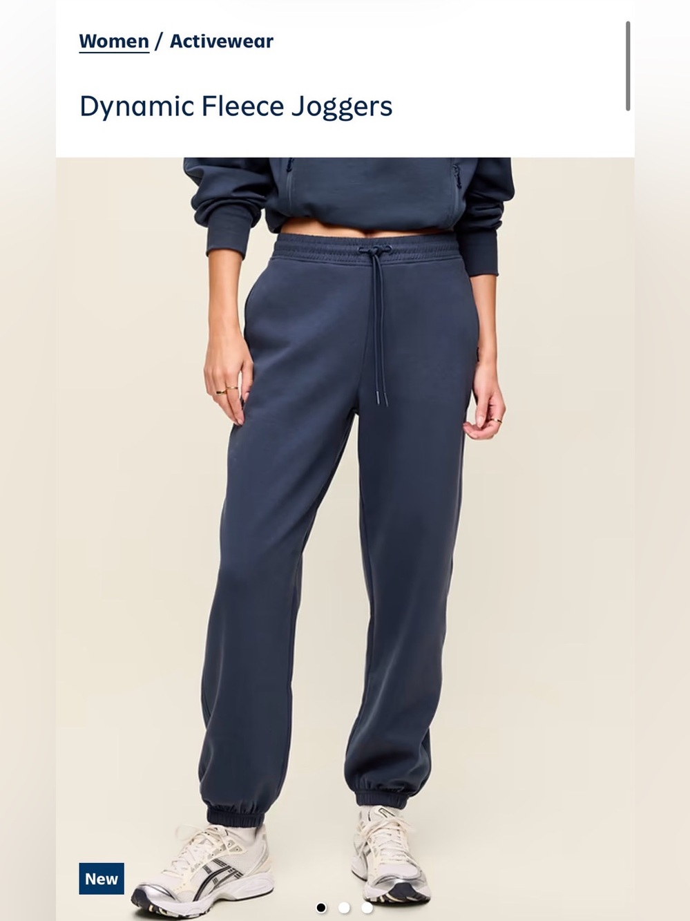 Old Navy Dynamic Fleece Jogger navy petite Small NWT